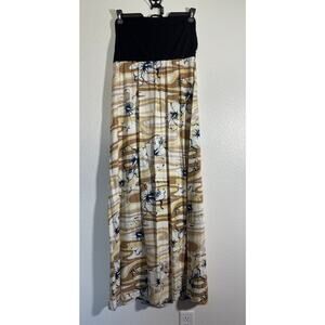 Kai Women's Size XL Halter Maxi Dress Hawaiian Hibiscus Floral Resort Wear